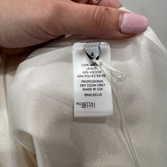 $995 NWT Rosetta Getty Ivory Lace Satin Long Maxi Slip Dress size 4 - Picture 10 of 11